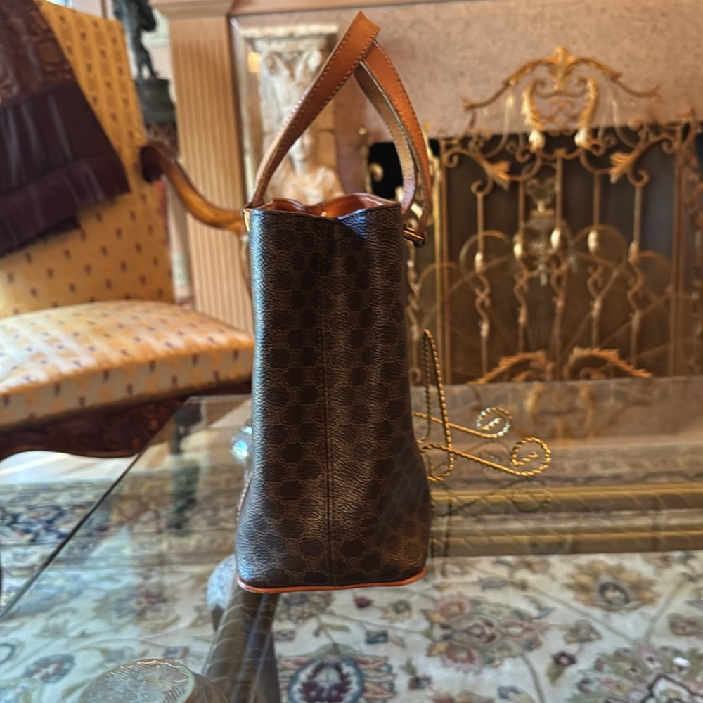 Celinemacadam Brown Leather Tote Bag - Picture 2 of 8